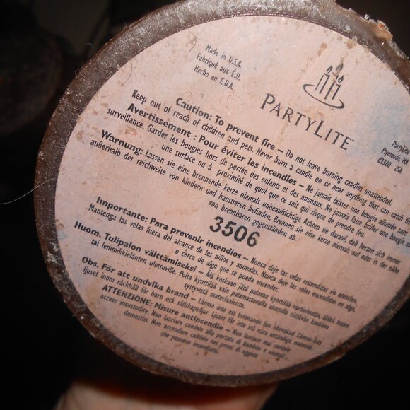 2 Partylite pillar single wick Candles in silver metal holder tray 3X7" 🔥🔥 - Picture 2 of 9